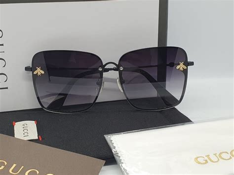 gucci black sunglasses with bee